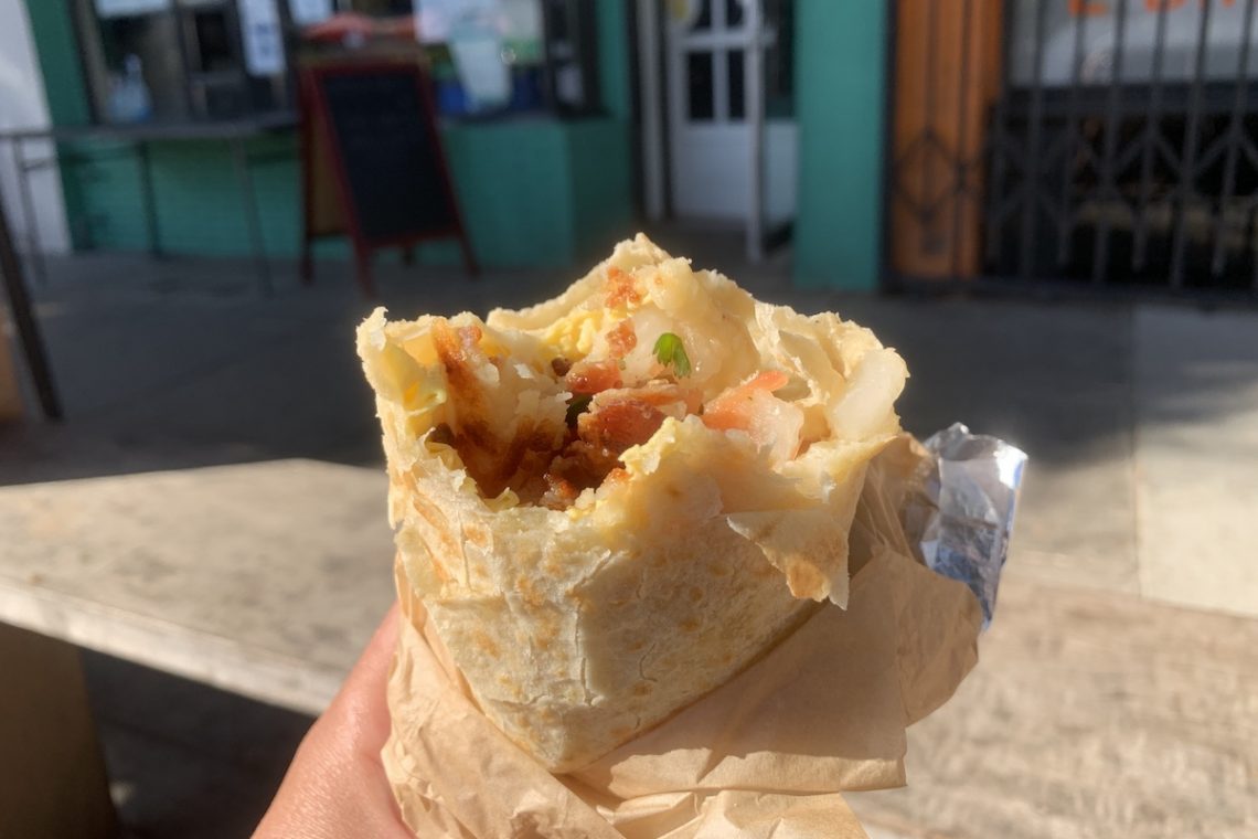 Food Review A Proper Breakfast Burrito Yo! Venice!